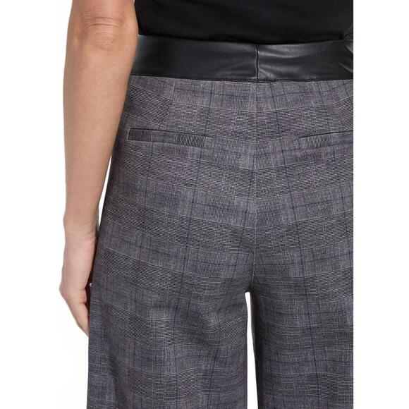 NEW LYSSE denver wide leg pants in charcoal glen plaid - Picture 4 of 5